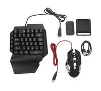 Juego de Conversor de Ratón y Teclado Paquete Combinado de Juegos Móviles 4 en 1 con Conversor de Ratón y Teclado, Ratón para Juegos, Teclado con una Mano y Soporte para