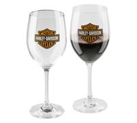 Juego de copas de vino con el logotipo de Harley-Davidson Core Bar & Shield - 500 ml (19 oz) HDX-98708