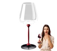 Juego de copas de vino - Copas de ergonómicas 8 × 5,7 × 23,4 cm, organizador con soporte para ruedas, uso elegante para bodas, fiestas de cumpleaños, cócteles al aire libre, vidrio de viaje