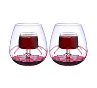 Juego de copas de vino para decantador de vino | Juego de copas de fuente de aireación - Juego de vasos de vino con efecto fuente transparente para rojo, café, té