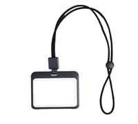 Juego de cordón retráctil y tarjetero, estuche transparente para tarjetas, llavero retráctil, correa para el cuello para oficina, escuela, empleado, insignia de nombre