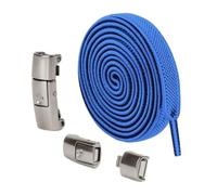 Juego de cordones planos para zapatillas de deporte, zapatos casuales, niños, zapatos para, cordones para zapatos sin atar, cierres de gancho de cierre de presión de Metal, cordones ajustables