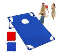 Juego de Cornhole - 22,83 Pulgadas Cornhole | Juego de Lanzamiento de Tela Oxford - Juego portátil de Fiesta en el jardín con Tablero de Polipropileno Duradero PVC 6 Bolsas de fáciles de