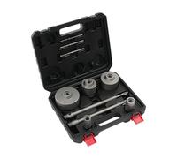 Juego de coronas de perforación huecas para hormigón (9 unidades, 30 mm, 40 mm, 68 mm, 80 mm, 100 mm, con adaptador SDS, sierra de campana para hormigón, juego de coronas de perforación, para