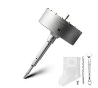 Juego de coronas huecas de 130 mm con adaptador SDS plus de 220 mm y broca centellante de 8x110 mm, corona de broca para enchufes de mampostería y hormigón