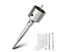 Juego de coronas huecas de 68 mm con adaptador SDS plus de 220 mm y broca centellante de 8x110 mm, corona de perforación para mampostería y hormigón