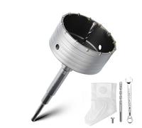 Juego de coronas perforadoras de 125MM con adaptador SDS plus de 220mm y broca centradora de 8x110mm, corona perforadora para enchufes para mampostería y hormigón