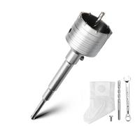 Juego de coronas perforadoras de 76MM con adaptador SDS plus de 220mm y broca centradora de 8x110mm, corona perforadora para enchufes para mampostería y hormigón