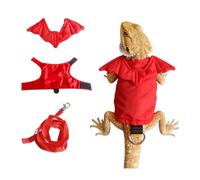 Juego de correa ajustable con arnés de dragón barbudo para un control seguro al aire libre, suministro de mascotas, ropa de invierno de dragón barbudo