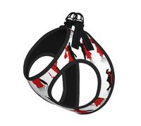 Juego de correa ajustable con estampado de baile de salón para gatos y perros, chaleco de malla suave y transpirable con diseño reflectante, correa a prueba de fugas para mascotas pequeñas