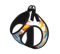Juego de correa de arnés con estampado abstracto de cebra para gato y perro, chaleco reflectante ajustable a prueba de fugas con malla suave transpirable, para mascotas pequeñas y cachorros gatitos