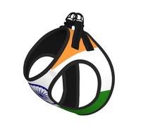 Juego de correa de arnés con estampado de bandera india para gatos y perros, reflectante, ajustable, chaleco de malla suave transpirable con correa a prueba de escapes, para mascotas pequeñas y