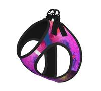 Juego de correa de arnés con estampado de hongos mágicos para gatos y perros, chaleco reflectante ajustable a prueba de fugas con malla suave y transpirable, para mascotas pequeñas y cachorros gatitos