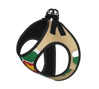 Juego de correa de arnés con estampado de mapa de la bandera de Surinam para gatos y perros pequeños, chaleco ajustable, reflectante y a prueba de fugas con forro de malla suave y transpirable