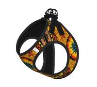 Juego de correa de arnés con estampado de nativos americanos para gatos y perros, chaleco reflectante ajustable a prueba de fugas con malla suave transpirable, para mascotas pequeñas y cachorros