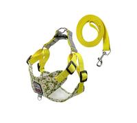 Juego de correa de arnés para perro, sin tirones, ajustable, chaleco de flores para mascotas, a prueba de escapes, caminar, correr, arnés de entrenamiento para gato, cachorro, perro pequeño y mediano,