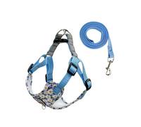 Juego de correa de arnés para perro, sin tirones, ajustable, chaleco de flores para mascotas, a prueba de escapes, caminar, correr, arnés de entrenamiento para gato, cachorro, perro pequeño y mediano,