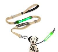 Juego de correa de perro resistente y luz LED, luz LED con calcomanías de nailon, accesorios universales brillantes fáciles de colocar, correa de collar y arnés, banda de seguridad con luz LED para