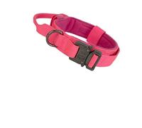 Juego de correa duradera para collar de perro, ajustable, accesorios de entrenamiento de pastor alemán para mascotas, tamaño mediano y grande (rosa, XL)