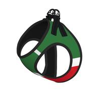 Juego de correa reflectante ajustable con estampado de bandera de la República de Chechenia para gatos, perros y mascotas pequeñas, chaleco de malla transpirable suave con correa a prueba de fugas