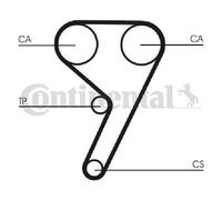 Kit de correa de distribución CT881K6 CONTINENTAL CTAM para FORD VOLVO