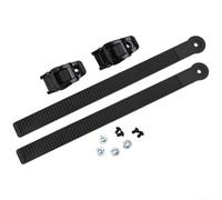 Juego de correas de escalera de tobillo de snowboard de alta elasticidad con tornillos para tablas de snowboard, patines de ruedas y patines de hielo, piezas de reparación de encuadernación negra, 225