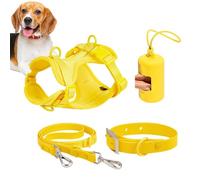 Juego de Correas para Perros, Juego de arneses para Perros Arnés para | Juego de cables con arnés para mascotas sin tirones para perros y cachorros con soporte para bolsa para exc