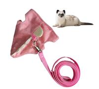 Juego de Correas y arnés de Conejo, arnés y Correas Ajustables, Chaleco de Animales, Suave y cómodo, Ropa para Mascotas pequeñas, hurón, Cosas para Gatitos, Chinchilla, Fiesta de al Aire
