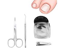 Juego de corrección de uñas encarnadas, 50 unidades de tiras de alisado de uñas de los pies para uñas encarnadas, juego de corrección de uñas encarnadas para toenail y cuidado de los pies