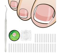 Juego de correctores para uñas encarnadas, 50 tiras alisadoras de uñas sin dolor con elevador de uñas, kit de herramientas para uñas encarnadas de fácil uso