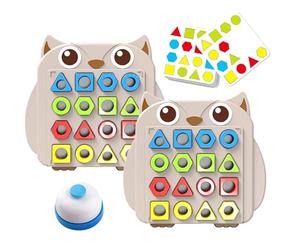 Juego de correspondencia de forma genérico - ABS Creative Mosaic Puzzle con diseño de perfil plano - de pEG de forma portátil | para dos jugadores para niños, niñas, de edad
