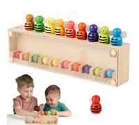 Juego De Correspondencias | Juguetes de Aprendizaje Cognitivo para Primera Infancia,Juguete de Asociación de Colores con Forma de Abeja, Juego de Memoria de Madera para Viajes y Educación Infantil