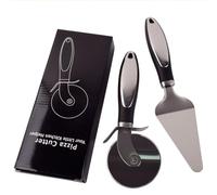 Juego de Cortador de Pizza de Acero Inoxidable,Cortadores de Pizza,Corta Pizza con Pala para Queso,Cuchillo para Pizza,Cortador de Pizza, para Cortar Pizza,Pasteles,Panqueques