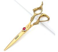 Juego de cortadora de pelo profesional de 6/7 / 8/9 pulgadas, cortadora de pelo afilada de acero inoxidable, tijeras especiales para peluqueros (Corte plano de 6 pulgadas-C)