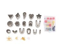 Juego de cortadores de arcilla polimérica, 126 piezas con herramientas completas para hacer pendientes de bricolaje, para manualidades de joyería, acero inoxidable, plástico,