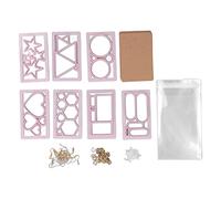 Juego de cortadores de arcilla polimérica, 7 formas geométricas, kit para hacer aretes de arcilla plástica artesanal con gancho para la oreja, anillos de cartón para hacer joyas,