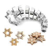 Juego De Cortadores De Galletas 10 Moldes De Acero Inoxidable Para Galletas De Seis Puntas, Moldes De Galletas Para Fondant Y Pasteles, Set De Moldes Para Repostería, Herramientas Para Hornear