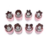 Juego de cortadores de galletas de flores,Cortador de galletas de flores | Cortador de frutas con formas de acero inoxidable 8 unids/set,Utensilios de cocina, flores, corazón, estrella, animales, boni