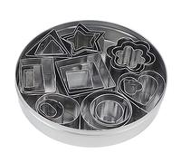 Juego de Cortadores de Galletas, Estrella Redonda, Flor, Corazón, Cuadrado, Rectángulo, Triángulo, Acero Inoxidable para Hornear, Mini Hogar, Apartamento, Cocina, Cafetería,