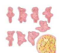 Juego de cortadores de galletas - Kit de moldes con tema de bailarina de 8 piezas, herramientas para hacer sellos de galletas DIY, divertidos cortadores de fondant | Accesorios para hornear para