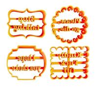 Juego de cortadores de galletas ofensivos, refranes groseros divertidos y palabras inapropiadas, moldes para galletas con sellos de fondant, herramientas para hornear regalos de broma solo para