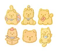 Juego De Cortadores De Galletas Para Perros, 6 Uds.,Molde De Galletas Hueso | Cortadores De Galletas Multiusos Con Forma De Animal, Divertidos, Para Sándwich, Fruta, Pastel, Decoraciones, Hogar, Cocina,