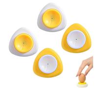Juego de cortadores de huevos, práctica herramienta de cocina para huevos duros, incluye recogedor de huevos, perforador de huevos y palillo de huevos, 5,5 x 5,5 x 2,3 cm, plástico duradero