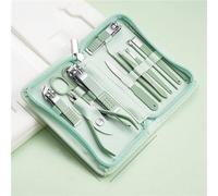 Juego de cortadores de uñas, cortaúñas de acero inoxidable, kit de manicura y pedicura, tijera de acero, herramienta de belleza para el cuidado de los oídos faciales, 12 Uds.