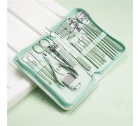 Juego de cortadores de uñas, cortaúñas de acero inoxidable, kit de manicura y pedicura, tijera de acero, herramienta de belleza para el cuidado de los oídos faciales, 22 unidades