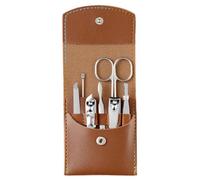 Juego De Cortadores De Uñas Sólido Útil Borde Afilado Cortador De Uñas De Acero Inoxidable Kit De Pedicura Recortador De Uñas Multifunción,Marrón