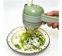 Juego De Cortadores De Verduras Eléctricos 4 En 1, Mini Molinillo Eléctrico Multifuncional, Picador De Ajo De Mano, Máquina Eléctrica Portátil Para Cortar Y Rallar Con Cepillo, Para Chile,