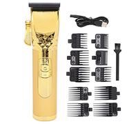 Juego de Cortapelos El¨¦ctrico de 2 Colores, Kit de Herramientas de Corte de Pelo con Carga USB para Peluquer¨ªa, Barber¨ªa Y Hogar con 10 Peines Gu¨ªa Y Cepillo(Oro)