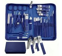 Juego de cortaúñas 30 en 1 for manicura y pedicura, acero inoxidable, for uso doméstico(Blue)