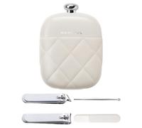 Juego de cortaúñas 4 en 1 para el cuidado de las uñas, tijeras curvadas con estuche, para maridos, hombres, personas mayores, lugar de trabajo, viajes, hogar y manicura